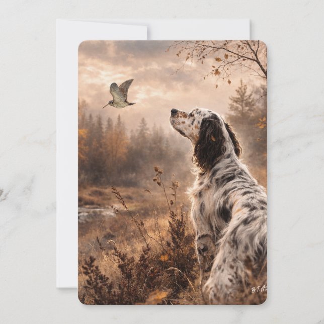 Englische Setter Einladung (Vorderseite)