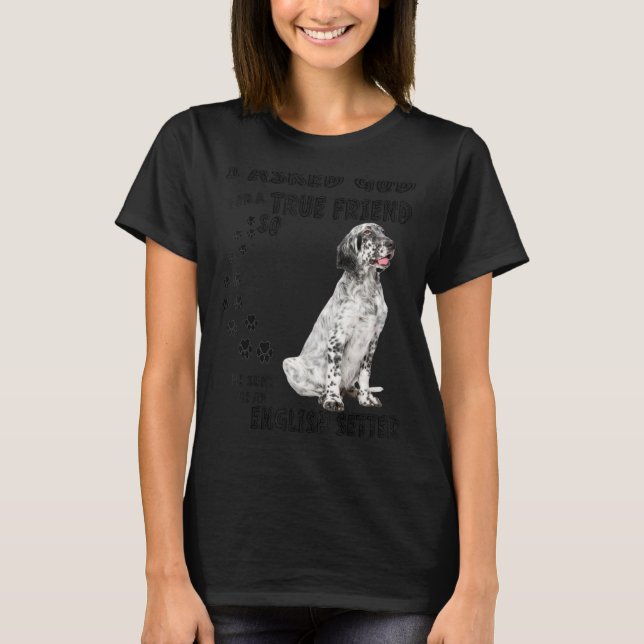 Englische Setter Quote Mama Vater Print Llewellin  T-Shirt (Vorderseite)