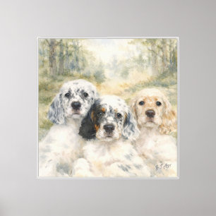 Englische Setter Welpen Leinwanddruck