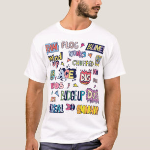 Englische Slangwörter, Doodle-Lettering T-Shirt