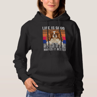 Englische Spielzeug-Spaniels machen Ihr Leben Vint Hoodie