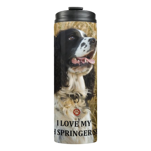 englische springer spaniel bwlove w pic thermosbecher (Vorderseite)