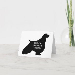 englische springer spaniel name Silhouette Karte