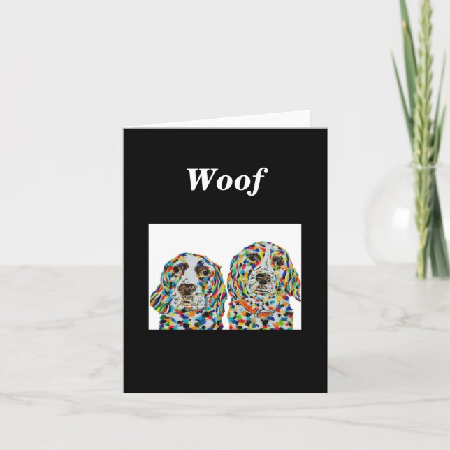 Englische Springer Spanisch Dog Blank Note Card Dankeskarte (Vorderseite)