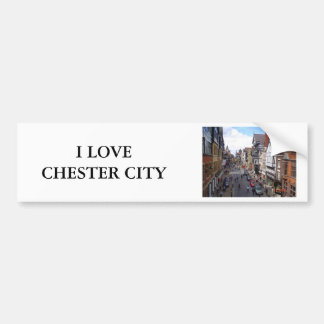 Englische Stadt von Chester Autoaufkleber