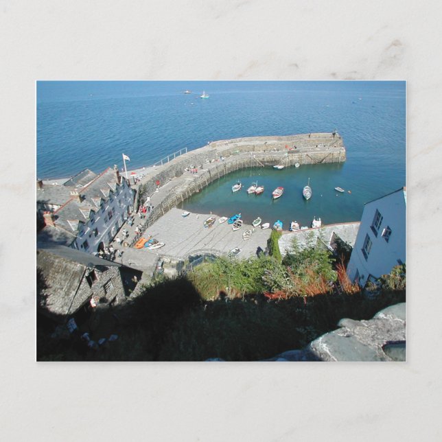 Englische Szenen, Clovelly, Devon, Postkarte (Vorderseite)