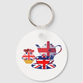 Englische Tea-Time-Geschenke Schlüsselanhänger