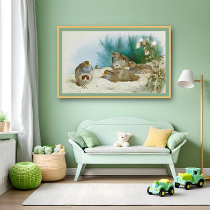 Englische Villa mit Schlucht und Diebstahl, Kunst Poster