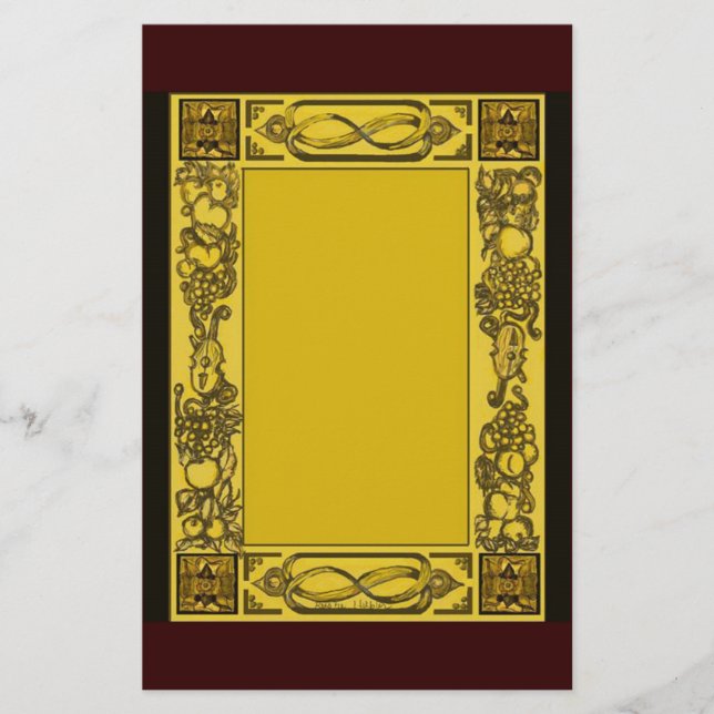 Englische WiederherstellungWoodcarvings Briefpapier (Vorderseite)