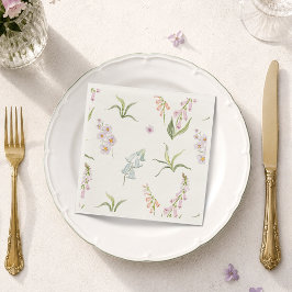 Englische Wiesen-Blumen-Hochzeitsserviette Serviette