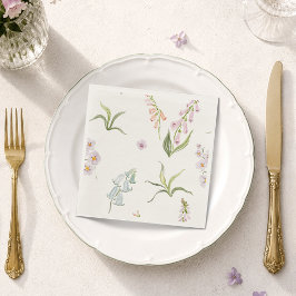 Englische Wiesen-Blumen-Hochzeitsserviette Serviette