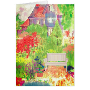 Englische Zuhause-und Garten-leere Karte