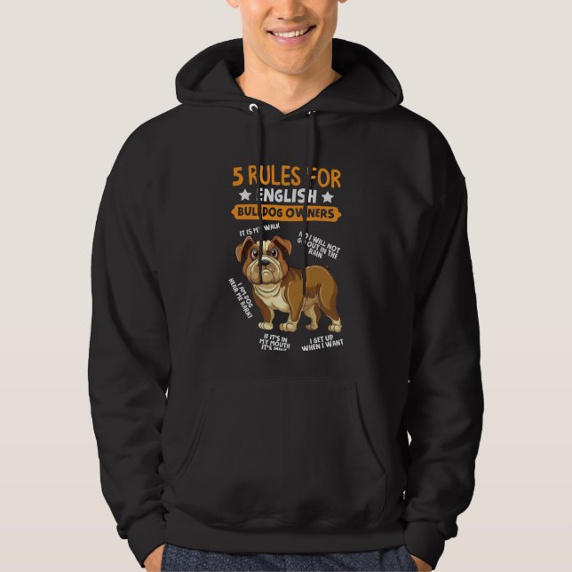Englischer Bulldog Besitzer Humorer Hund Lover Hoodie (Vorderseite)