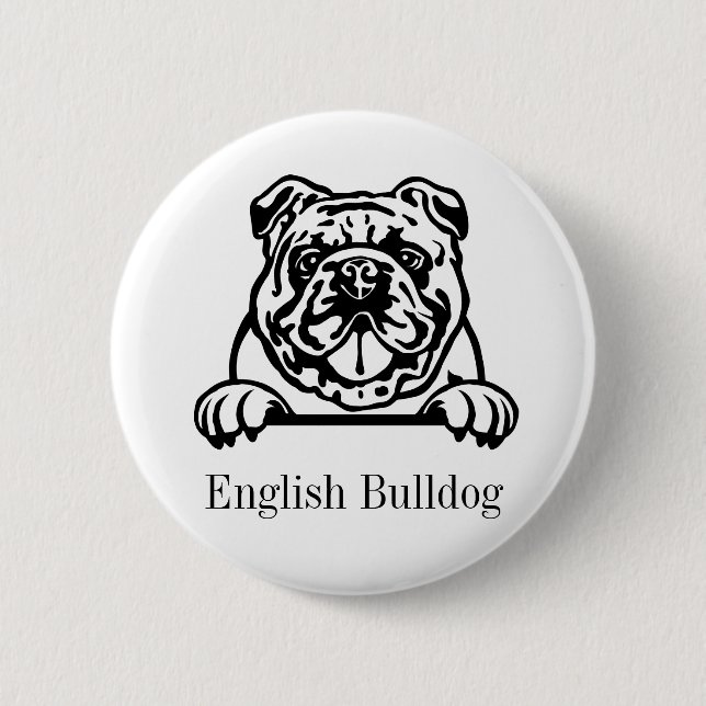 englischer Bulldog Button (Vorderseite)