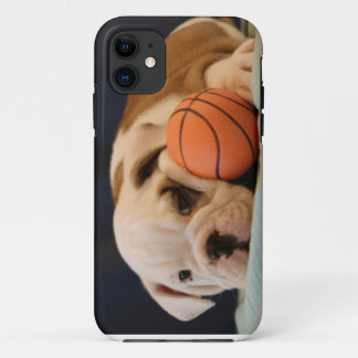 Englischer Bulldoggen-Basketball-Welpe Case-Mate iPhone Hülle