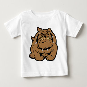 Englischer Bulldoggen-Cartoon Baby T-shirt