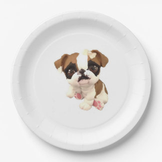 Englischer Bulldoggen-Pappteller Pappteller