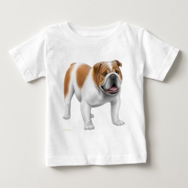 Englischer Bulldoggen-Säuglings-T - Shirt (Vorderseite)