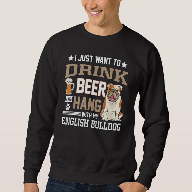 Englischer Bulldoggen-Vater   Britischer Hund  Bie Sweatshirt (Vorderseite)