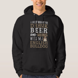Englischer Bulldoggen-Vater T Lustiger britischer Hoodie