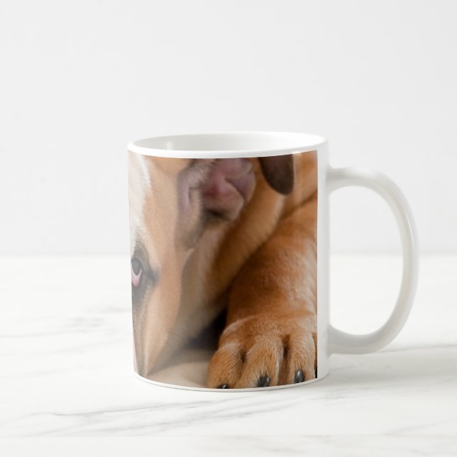 Englischer Bulldoggenwelpe Kaffeetasse (Rechts)