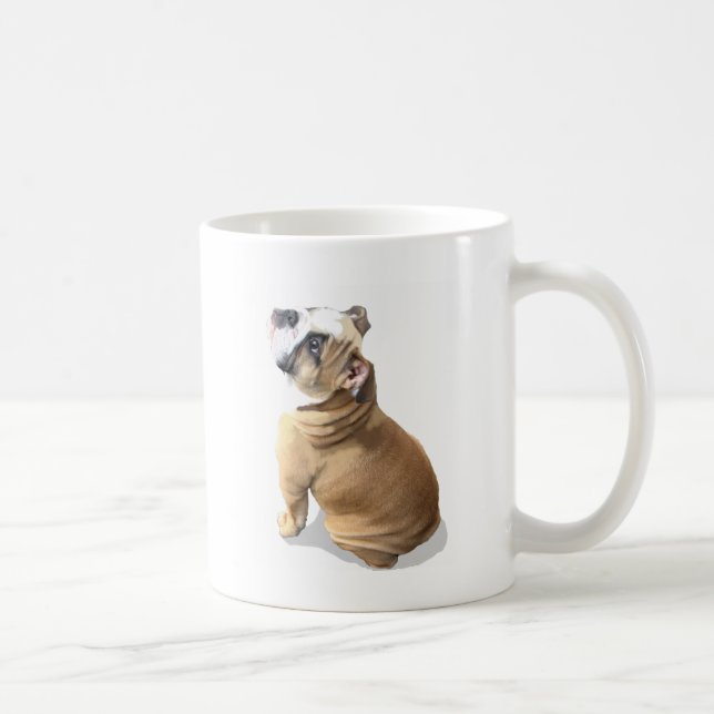 Englischer Bulldoggenwelpe Kaffeetasse (Rechts)