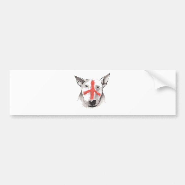 Englischer Bullterrier England Autoaufkleber (Vorne)