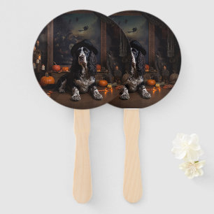 Englischer Cocker Spaniel Kürbisse Halloween Gruse Fächer