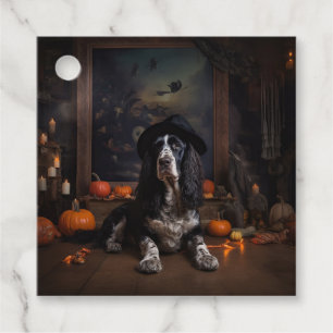 Englischer Cocker Spaniel Kürbisse Halloween Gruse Geschenkanhänger