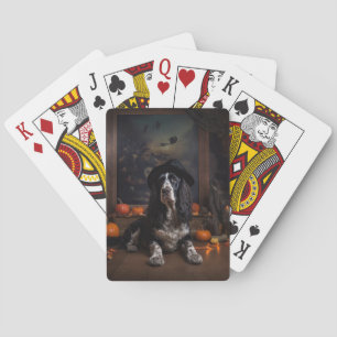 Englischer Cocker Spaniel Kürbisse Halloween Gruse Spielkarten