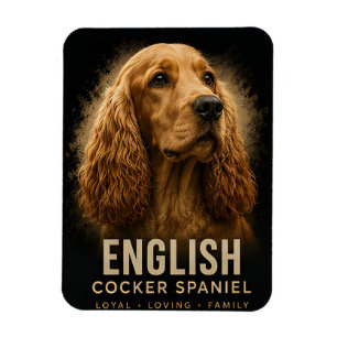Englischer Cocker Spaniel Treuer Liebenswerter Fam Magnet