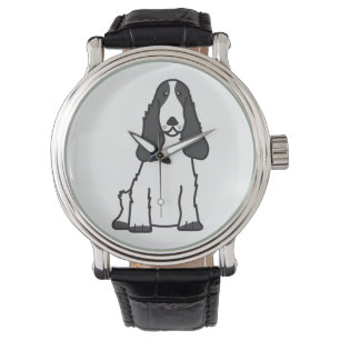 Englischer Cockerspaniel-HundeCartoon Armbanduhr