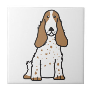 Englischer Cockerspaniel-HundeCartoon Fliese