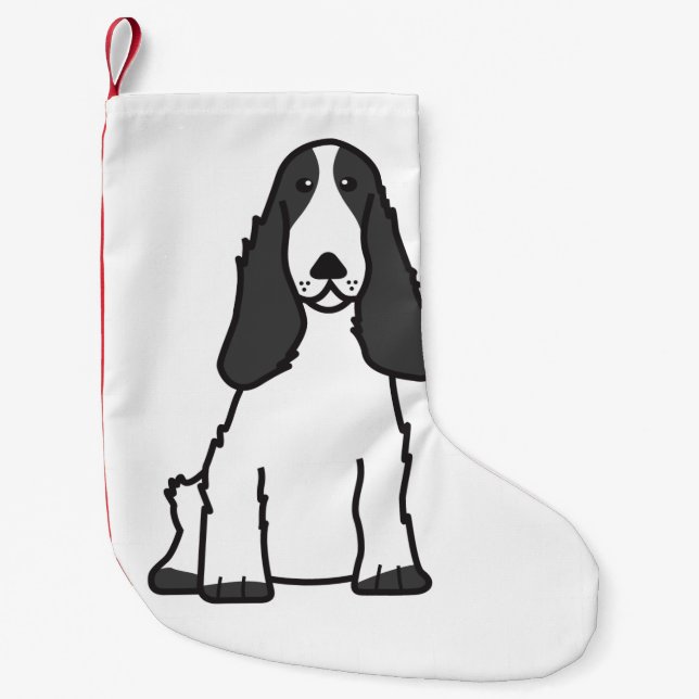 Englischer Cockerspaniel-HundeCartoon Kleiner Weihnachtsstrumpf (Vorderseite)