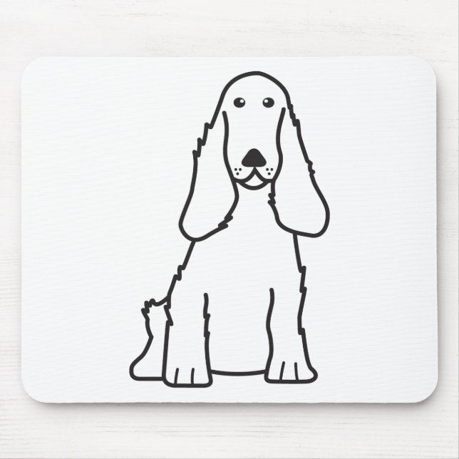 Englischer Cockerspaniel-HundeCartoon Mousepad (Vorne)