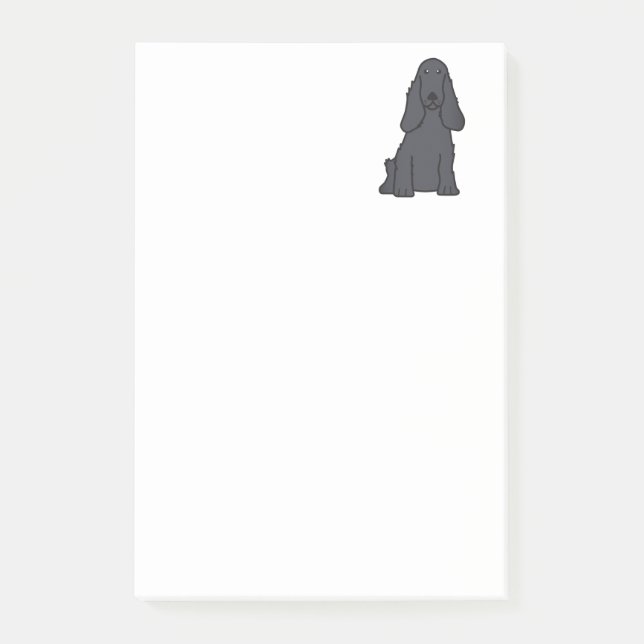 Englischer Cockerspaniel-HundeCartoon Post-it Klebezettel (Vorderseite)