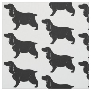 Englischer Cockerspaniel in der Silhouette Stoff