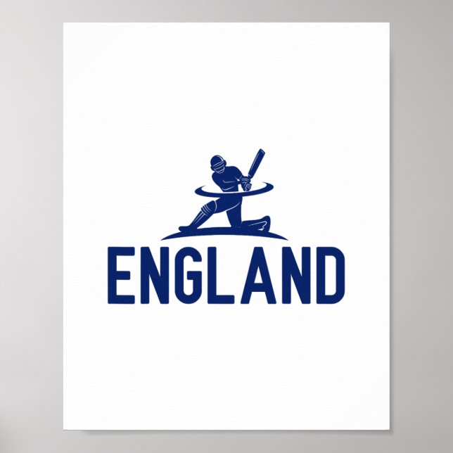Englischer Cricket-Fan. Männer  Poster (Vorne)