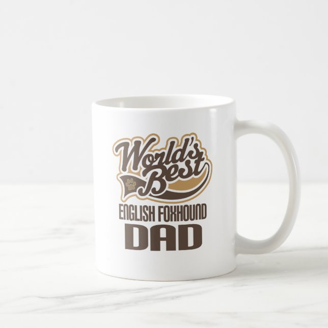 Englischer Foxhound-Vater (Welten am besten) Tasse (Rechts)