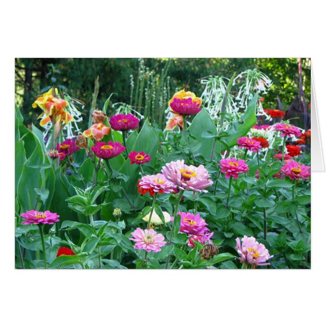 Englischer Garten mit Blumen (Vorderseite (Horizontal))