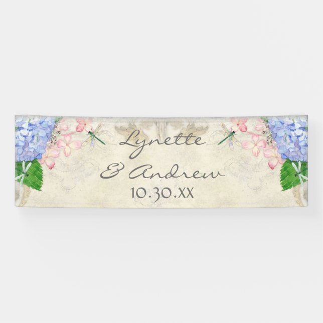 Englischer Gartenblaues Banner (Horizontal)