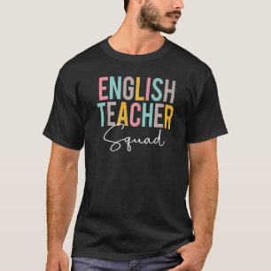 Englischer Lehrer Squad farbenfrohe Wertschätzung T-Shirt