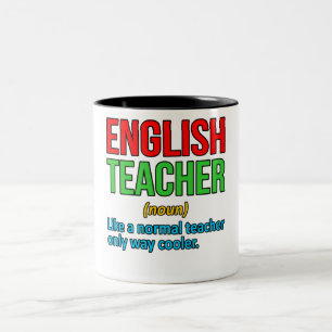 Englischer LehrerDefinition-Sprachkenntnisse Zweifarbige Tasse