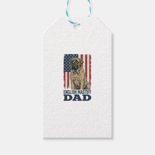 Englischer Mastiff-Vater Patriotisches Vintage-Hun Geschenkanhänger