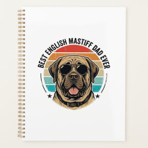 Englischer Mastiff-Vater Vintage-Sonnenuntergang-H Planer