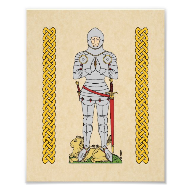 Englischer Mittelalter Ritter Circa 1430 Fotodruck (Vorne)