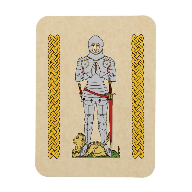 Englischer Mittelalter Ritter Circa 1430 Magnet (Vertikal)