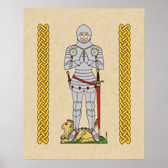 Englischer Mittelalter Ritter Circa 1430 Poster (Vorne)