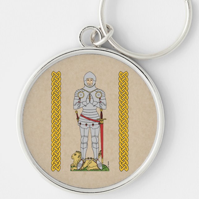 Englischer Mittelalter Ritter Circa 1430 Schlüsselanhänger (Vorne)