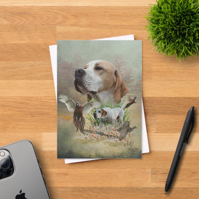 Englischer Pointer  Acryleinladungen (Insitu (Einladungskarte))